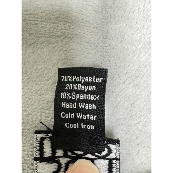 Clara Sun Woo Top Womens Small Black Oatmeal Animal Print Dolman Long Sleeve - Picture 5 of 8